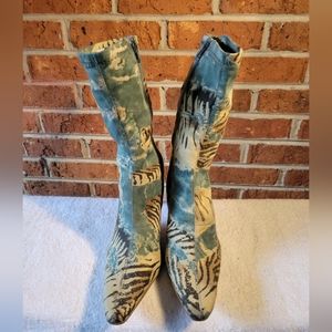 Ankle Blue Safari heel boot